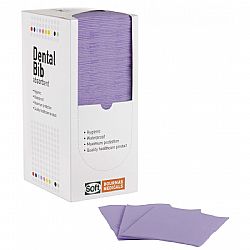 SOFT CARE ΟΔΟΝΤΙΑΤΡΙΚΗ ΠΕΤΣΕΤΑ ΜΩΒ - 1ply ΧΑΡΤΙ + 1ply ΠΛΑΣΤΙΚΟ  33cm x 45cm  500τεμ.