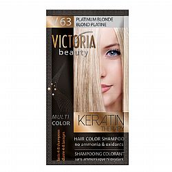 VICTORIA BEAUTY KERATIN THERAPY HAIR COLOR SHAMPOO V63 PLATINUM BLONDE 40ml
