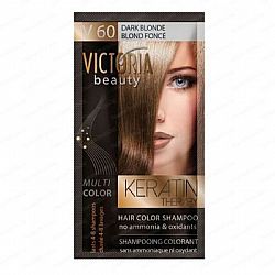 VICTORIA BEAUTY KERATIN THERAPY HAIR COLOR SHAMPOO V60 DARK BLOND 40ml