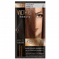 VICTORIA BEAUTY KERATIN THERAPY HAIR COLOR SHAMPOO V22 HAZELNUT 40ml