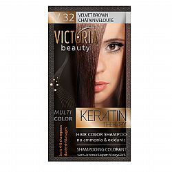 VICTORIA BEAUTY KERATIN THERAPY HAIR COLOR SHAMPOO V32 BROWN LIGHT GOLDEN 40ml