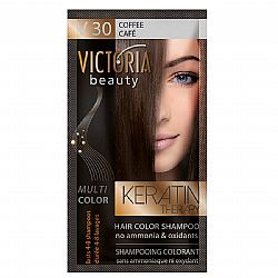 VICTORIA BEAUTY KERATIN THERAPY HAIR COLOR SHAMPOO V30 BROWN 40ml