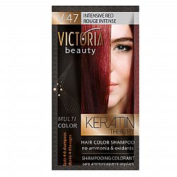 VICTORIA BEAUTY KERATIN THERAPY HAIR COLOR SHAMPOO V47 INTENSE RED 40ml