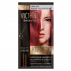 VICTORIA BEAUTY KERATIN THERAPY HAIR COLOR SHAMPOO V48 DEEP RED 40ml