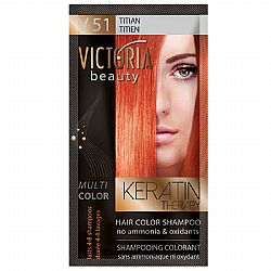 VICTORIA BEAUTY KERATIN THERAPY HAIR COLOR SHAMPOO V51 TITIAN 40ml
