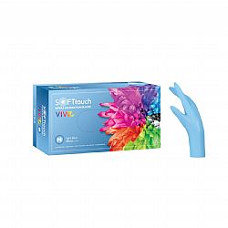 SOFT CARE VIVID ΓΑΝΤΙΑ ΝΙΤΡΙΛΙΟΥ ΧΩΡΙΣ ΠΟΥΔΡΑ ΓΑΛΑΖΙΑ 100τεμ.