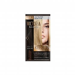 VICTORIA BEAUTY KERATIN THERAPY HAIR COLOR SHAMPOO V62 LIGHT BLONDE 40ml