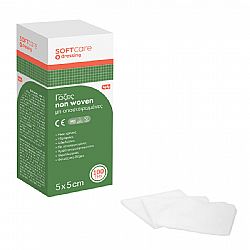 SOFT CARE ΓΑΖΕΣ NON WOVEN (5cm x 5cm) 4ply 100τεμ