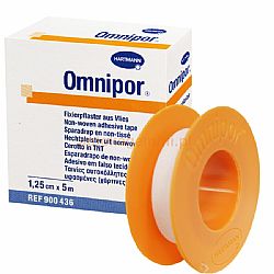 Omnipor ταινίες στερέωσης από λευκό μη υφασμένο υλικό 1,25cmx5m 