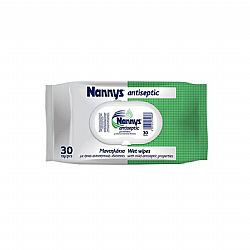 OPEN CARE WIPES NANNYS ANTISEPTIC 30τεμ