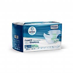OPEN CARE ΠΑΝΑ ΕΝΗΛΙΚΩΝ NON WOVEN LARGE 4x30τεμ