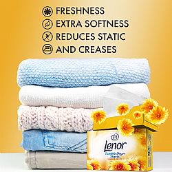 LENOR SUMMER BREEZE SCENTED DRYER WIPES 34pcs