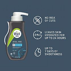 VEET MEN DEPAIRING CREAM WITH PUMP FOR SENSITIVE SKIN 400ml