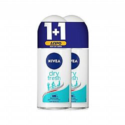 NIVEA DRY FRESH 48H ANTI-PERSIPIRANT ROLL-ON 2 X 50ml