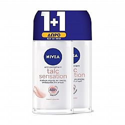 NIVEA TALC SENSATION 48H ANTI-PERSPIRANT ROLL-ON 2 x 50ml