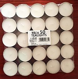 CANDIL 4-HOUR WHITE RESO CANDLES 50pcs