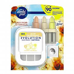 AMBI PUR 3VOLUTION AIR FRESHENER DIFFUSER + 3 REFILLS VANILLA 20ml