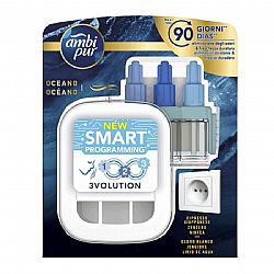 AMBI PUR 3VOLUTION AIR FRESHENER DIFFUSER + 3 REFILLS OCEAN 20ml