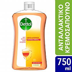DETTOL REFILL ANTIBACTERIAL LIQUID HANDWASH GRAPEFRUIT 750ml