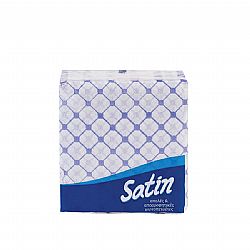 SATIN MAXI NAPKINS BLUE CARO 28x28cm 50pcs