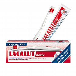 LACALUT AKTIV ΟΔΟΝΤΟΚΡΕΜΑ 75ml + ΟΔΟΝΤΟΒΟΥΡΤΣΑ 