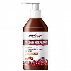 BIOFRESH VIA NATURAL POMEGRANATE & ROSE MICELLAR GEL 2 IN 1 CLEANSING & MAKEUP REMOVER GEL ΚΑΘΑΡΙΣΜΟΥ ΚΑΙ ΝΤΕΜΑΚΙΓΙΑΖ ΜΕ ΡΟΔΙ ΚΑΙ ΡΟΔΟ 250ml