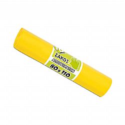 OPEN CARE STRONG TRASH BAGS 80x110cm YELLOW 10pcs