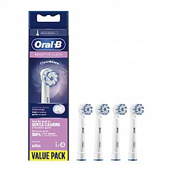 ORAL-B SENSITIVE CLEAN CLEAN CLEAN CARE REPLACEMENT HEADS FOR ELECTRIC TOOTHBRUSH 4pcs